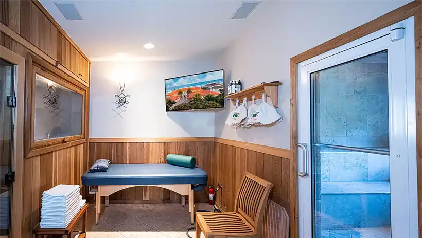 entrance to sauna