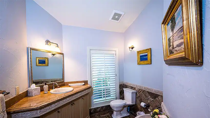 first floor powder room